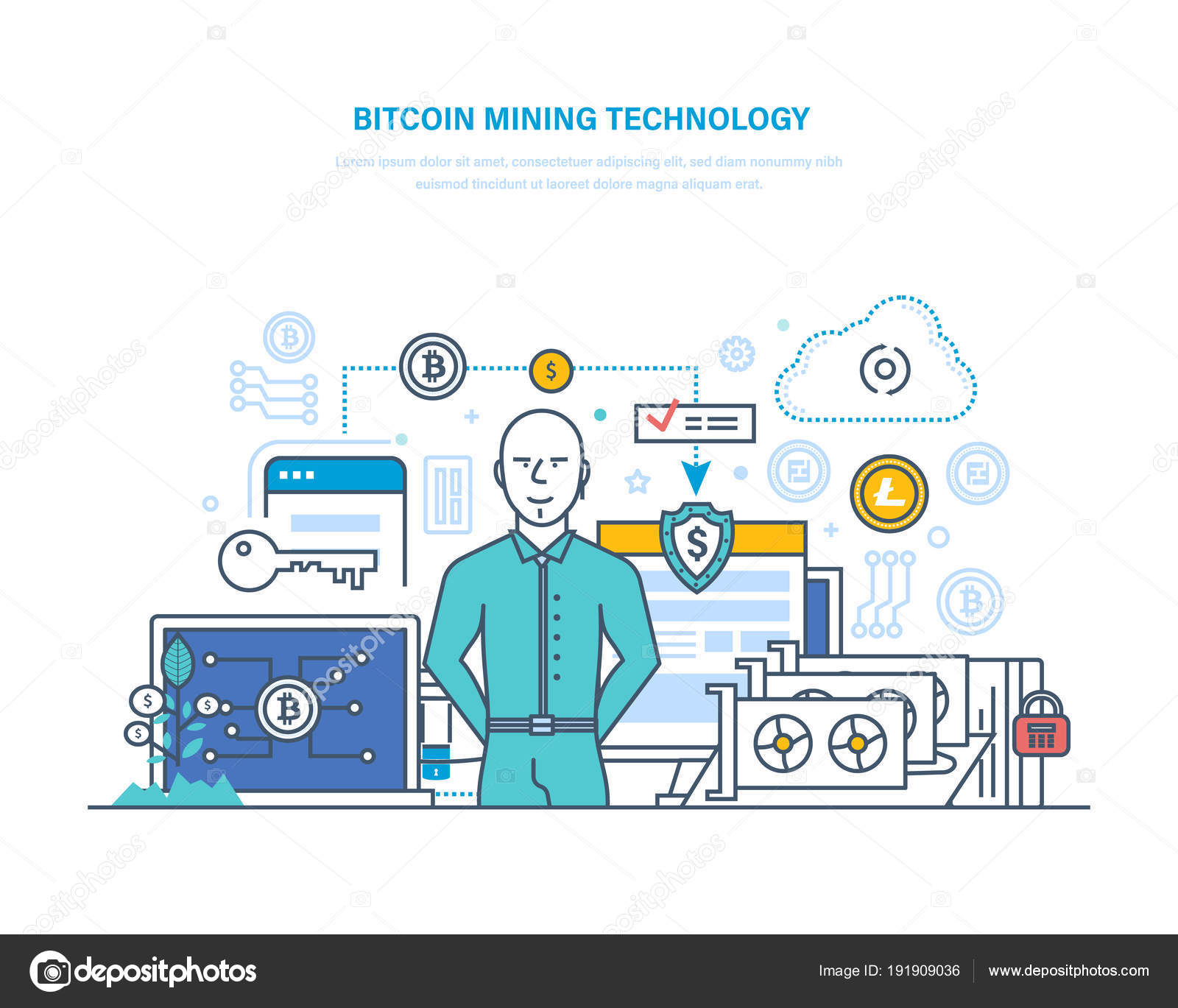 Bitcoin Mining Technology Extraction And Receipt Of Bitcoins - 
